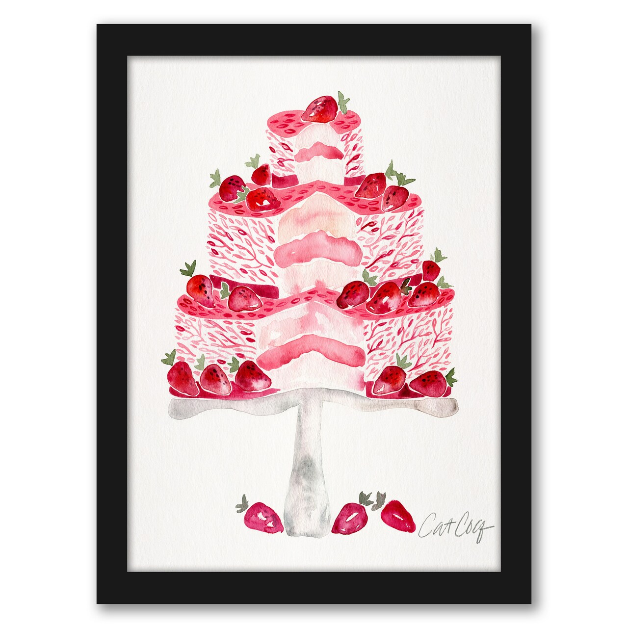 Strawberry Short Cake by Cat Coquillette Frame  - Americanflat